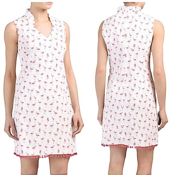 Chetta B Dresses & Skirts - NWT Chetta B Glamingo Pom Pom Shift Dress.  8